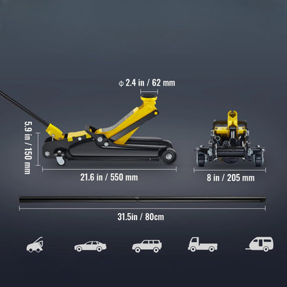 Cric Pneumatique - HydraulicPneumatic™ - Les Délires Auto